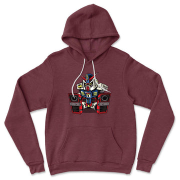 Sleepy Robot Hoodie in Heather Maroon color